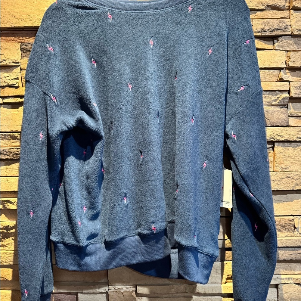 NWT PJ Salvage Women's Loungewear Rainbolt Long Sleeve Top M - Picture 2 of 5